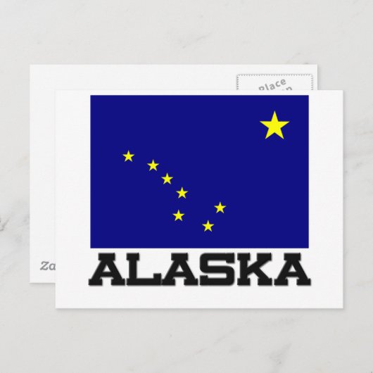 Alaska Flag Briefkaart (Voorkant / Achterkant)