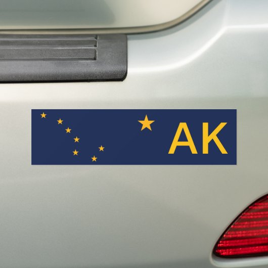 Alaska Flag Bumpersticker (Op auto)