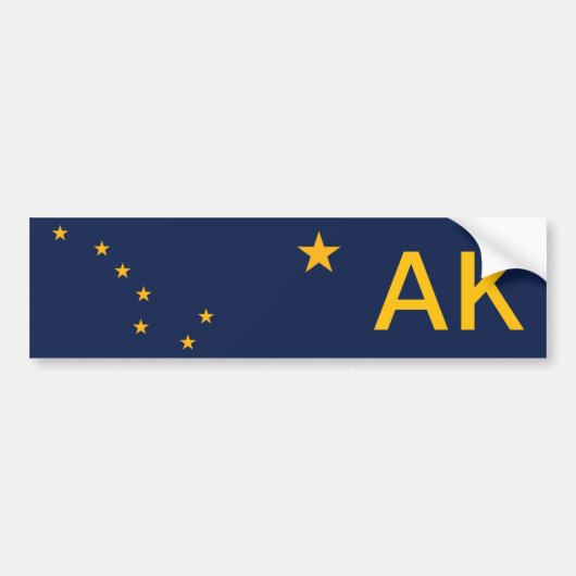Alaska Flag Bumpersticker (Voorkant)
