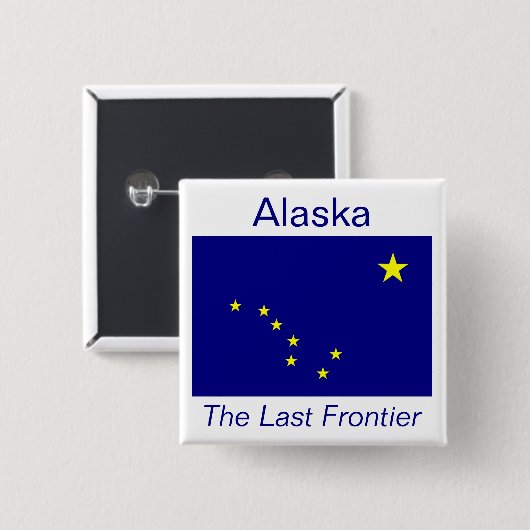 Alaska Flag Button (Voorkant /achterkant)