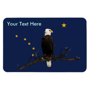 Alaska Flag en Eagle Magneet