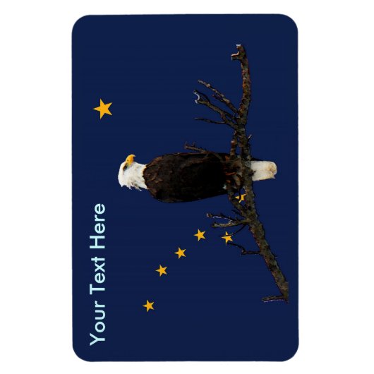 Alaska Flag en Eagle Magneet (Verticaal)