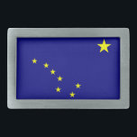 Alaska Flag Gesp<br><div class="desc">Alaska vlag Rechthoekige gordel sluiting</div>