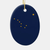 Alaska Flag Keramisch Ornament (Achterkant)
