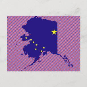 Alaska Flag Map Briefkaart
