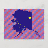 Alaska Flag Map Briefkaart (Voorkant)