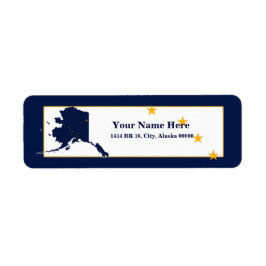 Alaska Flag Map Design Return Label