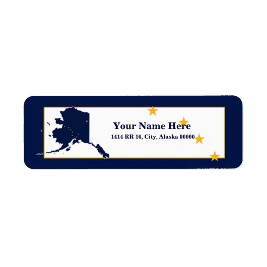 Alaska Flag Map Design Return Label (Voorkant)