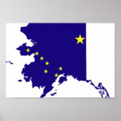 Alaska Flag Map Poster (Voorkant)