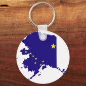 Alaska Flag Map Sleutelhanger (Voorkant)