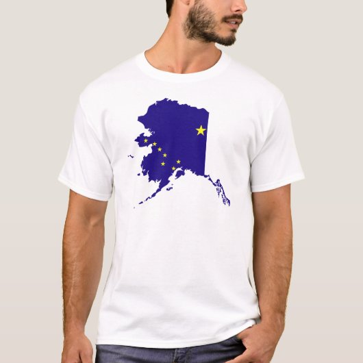 Alaska Flag Map T-shirt (Voorkant)