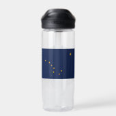 Alaska Flag, Patriotic USA, Alaska Waterfles (Achterkant)