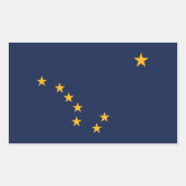 Alaska Flag Rechthoekige Sticker (Voorkant)