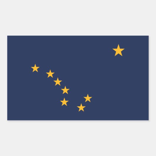 Alaska Flag Rechthoekige Sticker (Voorkant)
