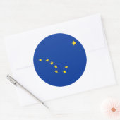 ALASKA FLAG RONDE STICKER (Envelop)