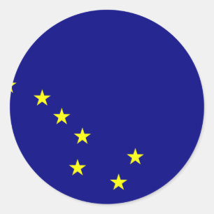 Alaska Flag Ronde Sticker