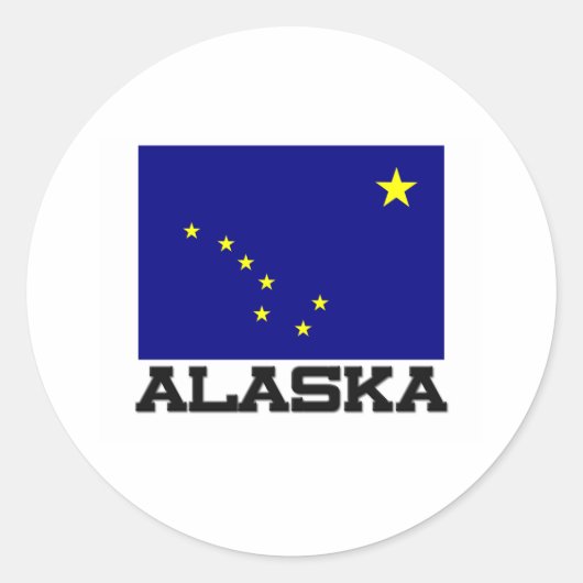 Alaska Flag Ronde Sticker (Voorkant)