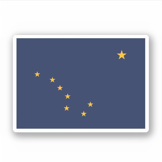 Alaska Flag Sticker (Voorkant)