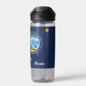 Alaska fles, patriottische Alaska vlag Waterfles (Achterkant)