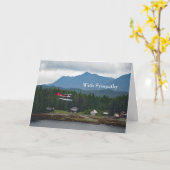 Alaska Floatplane Landscape Foto Sympathy Kaart (Gele Bloem)