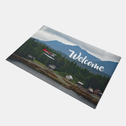 Alaska Floatplane Landscape Welkom Deurmat (Schuin)