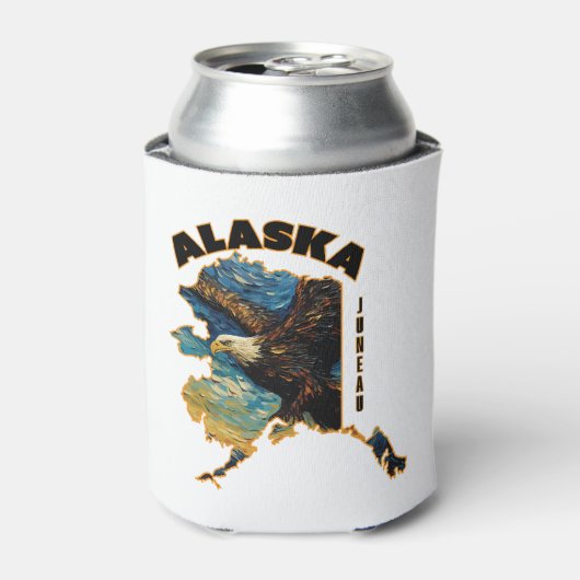 Alaska Flying Eagle Adventure T-shirt Blikjeskoeler (Blikje Voorkant)