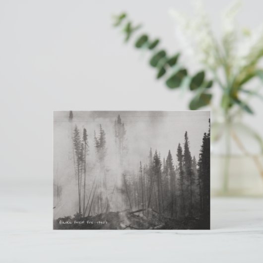 Alaska Forest Fire 1940's Briefkaart (Staand voorkant)