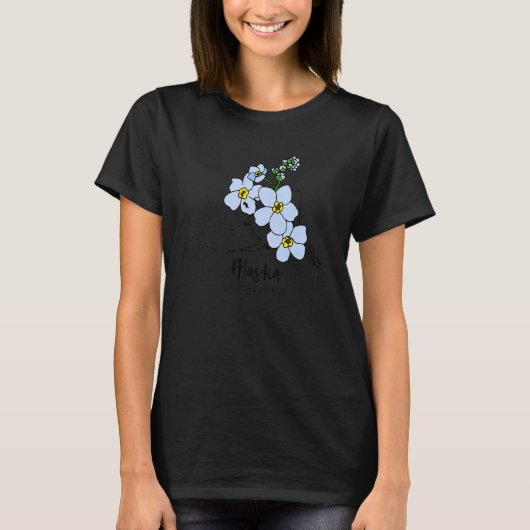 Alaska Forget Me Not Flower T-shirt (Voorkant)