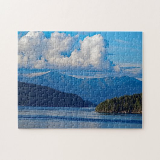 Alaska Foto van het landschap Ocean Mountains Legpuzzel (Horizontaal)