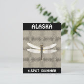Alaska Four Spot Skimmer Dragonfly Briefkaart (Staand voorkant)