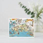 Alaska Funny Map Briefkaart (Staand voorkant)
