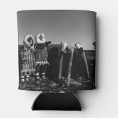 Alaska Fur clad eskimo arctic sod igloo Blikjeskoeler (Achterkant)