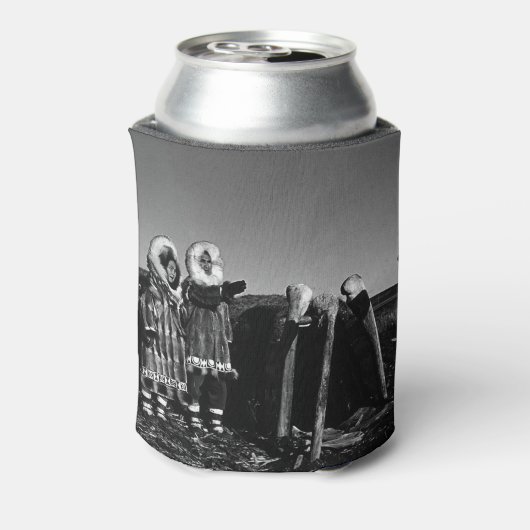  Alaska Fur clad eskimo arctic sod igloo Blikjeskoeler (Blikje Achterkant)