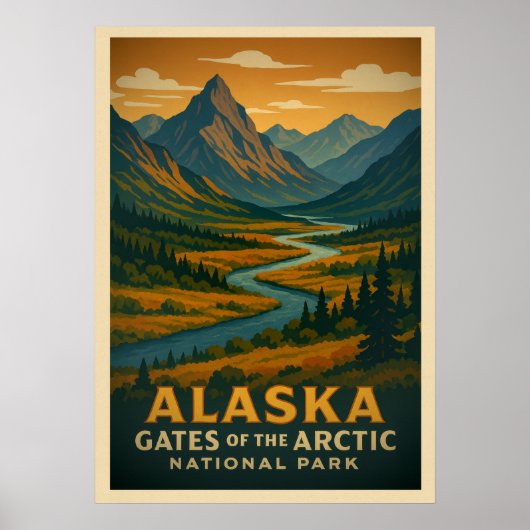Alaska Gates van de Arctic V01 Poster (Voorkant)