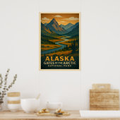 Alaska Gates van de Arctic V01 Poster (Keuken)