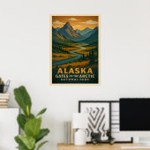 Alaska Gates van de Arctic V01 Poster (Thuiskantoor)