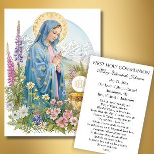 Alaska Gebed voor de Eerste Heilige Communie Visitekaartje