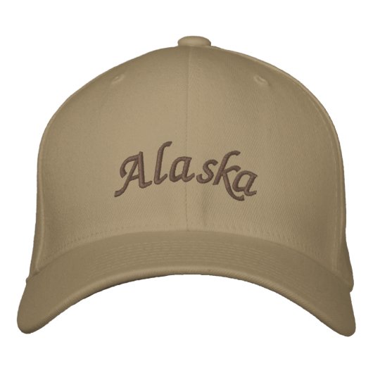 Alaska Geborduurde Hoed Pet (Voorkant)
