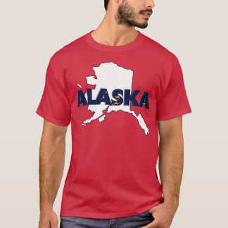 Alaska Gekleurde Staat Print T-shirt
