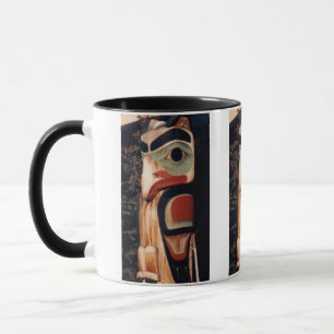Alaska Gesneden Houten Totempaal Foto Ontwerp Mok
