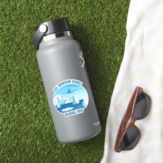 Alaska Gezinsvakantie Aangepaste Herinnering Souve Sticker (HydroFlask Insitu)