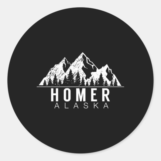 Alaska Gif Homer Alaska Ronde Sticker (Voorkant)