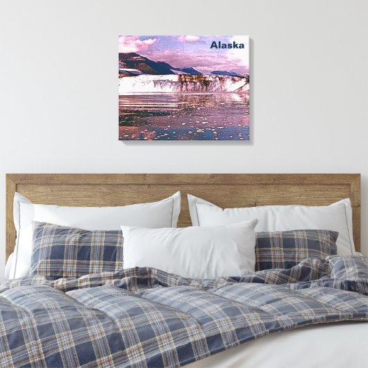Alaska Glacier Canvas Afdruk (Insitu (Slaapkamer))