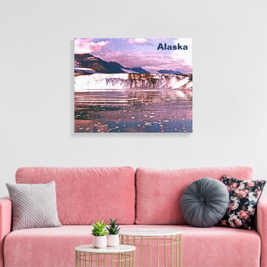 Alaska Glacier Canvas Afdruk (Insitu (Woonkamer))