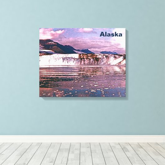 Alaska Glacier Canvas Afdruk (Insitu (Houten vloer))