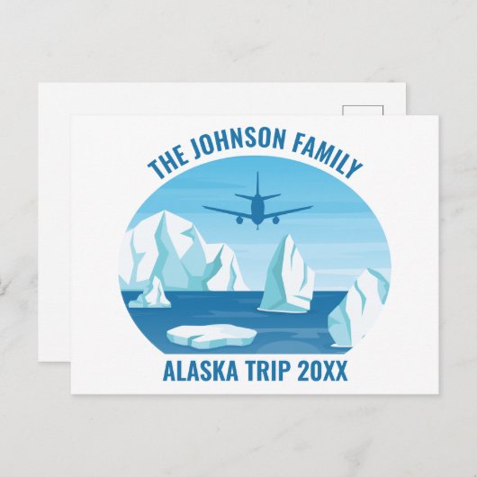 Alaska Glacier Familie Vakantie Custom Briefkaart (Voorkant / Achterkant)
