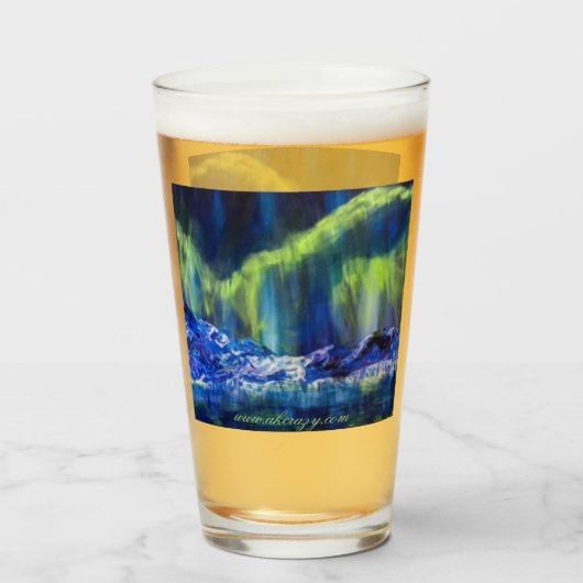 Alaska Glacier Reflectie glazen tumbler (Achterkant gevuld)