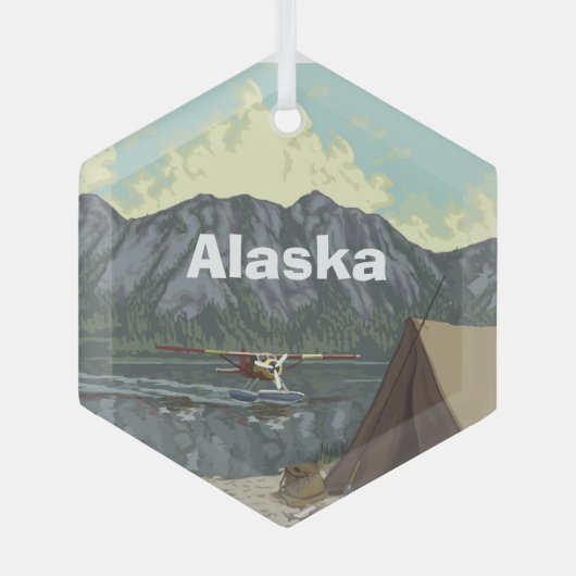 Alaska Glas Ornament (Voorkant)