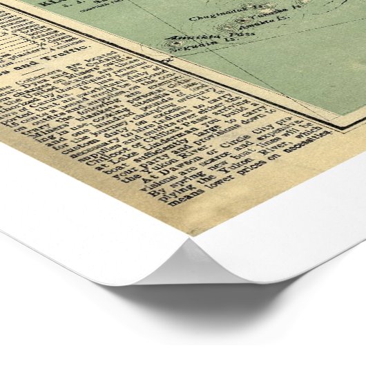 Alaska Gold Fields Map 1897 Poster (Hoek)