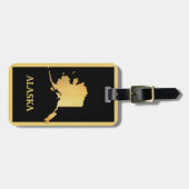 Alaska Gold Map Design Bagagelabel (Voorkant horizontaal)